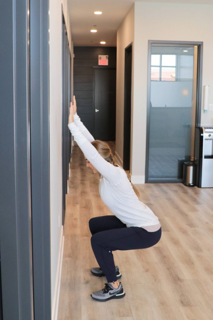 Wall facing squat 2