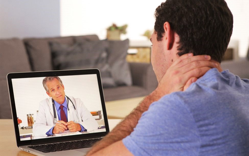 virtual video physiotherapy appointment by telehealth