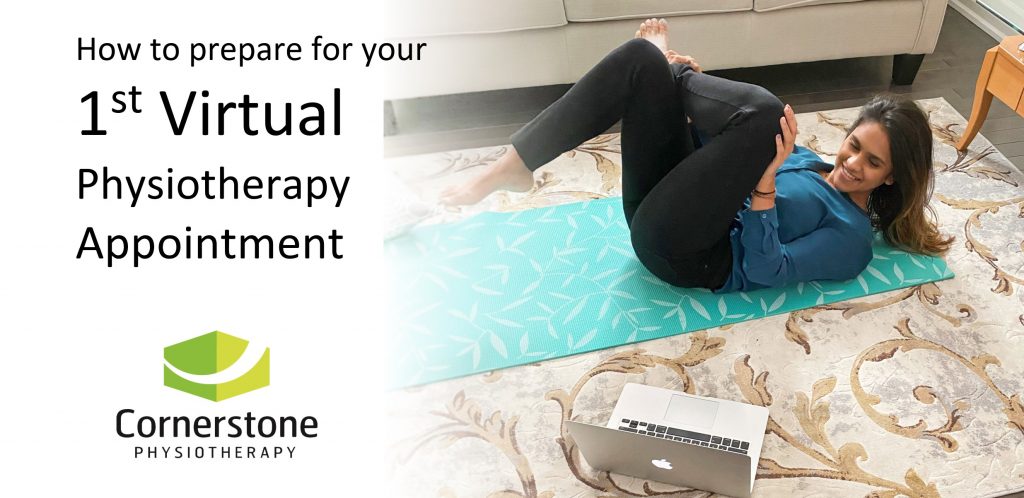 patient participating in physiotherapy telehealth appointment
