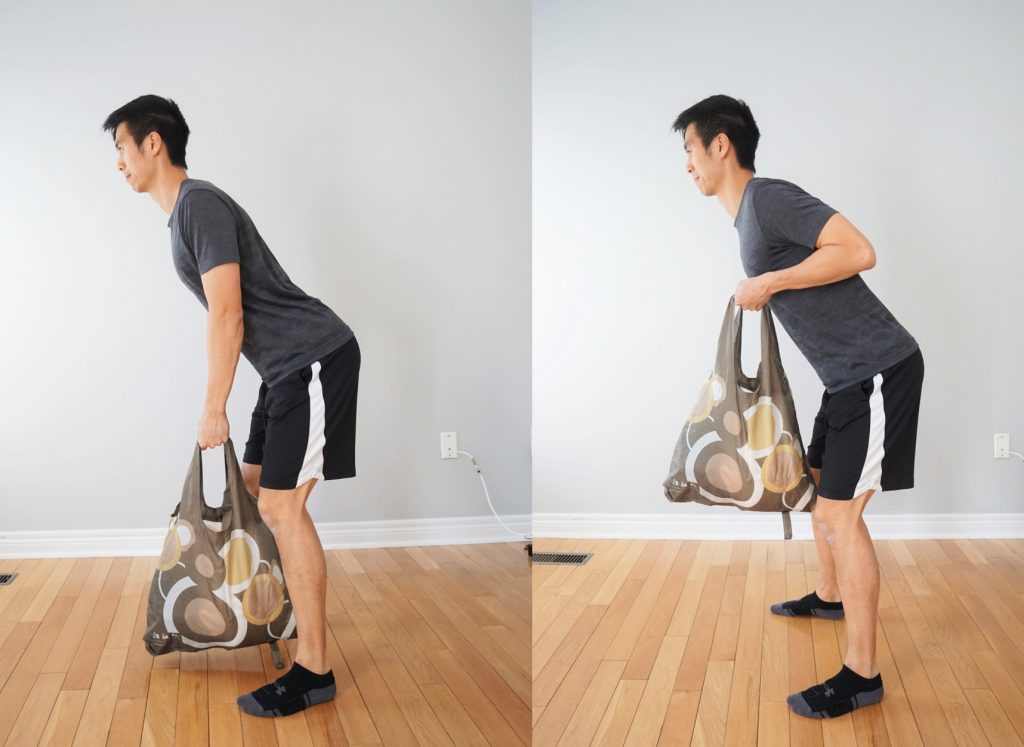 BENT OVER ROW with a bag